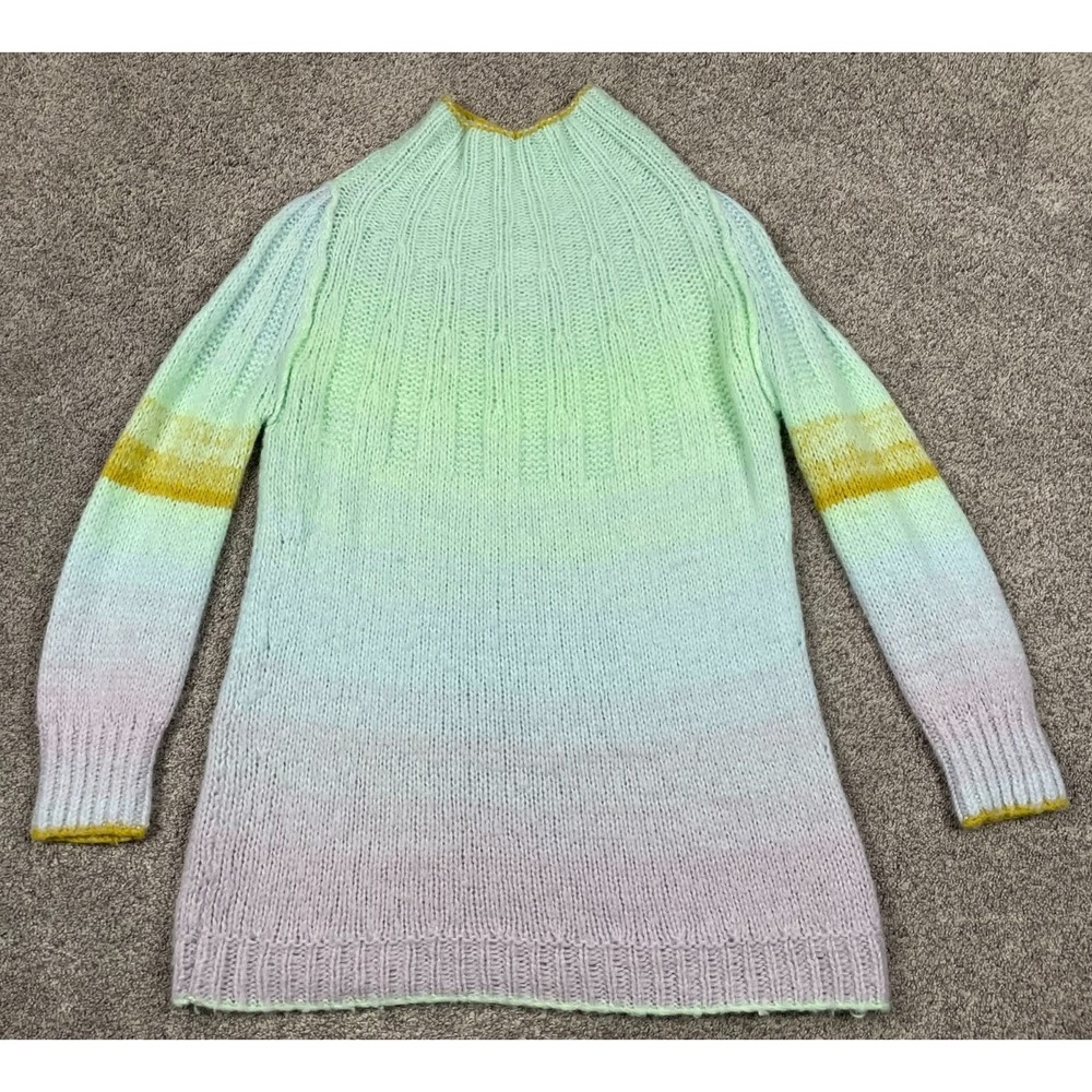 Anthropologie Sweater Womens Small Perri Ombre Wool Alpaca Mock Neck Tunic Boho